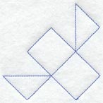 Friendship Star Quarter Quilting Square (Double Run)