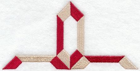 Friendship Cross Quilt Block - Half - Lg