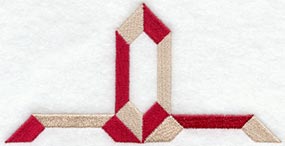 Friendship Cross Quilt Block - Half - Lg