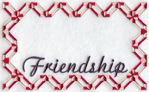 Friendship Cross Quilt Label - Lg