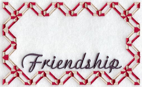 Friendship Cross Quilt Label - Lg