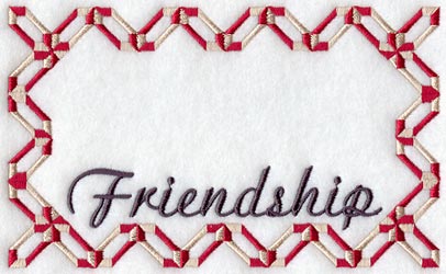 Friendship Cross Quilt Label - Lg