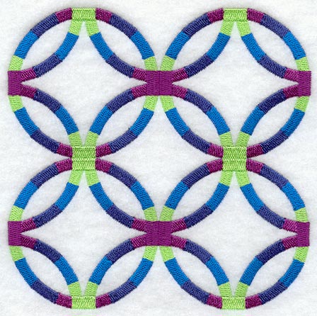 Friendship Ring Quilt Block - 4 Block Lg