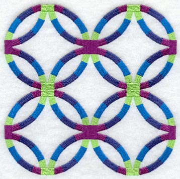 Friendship Ring Quilt Block - 4 Block Lg