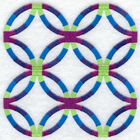 Friendship Ring Quilt Block - 4 Block Lg