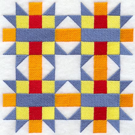 Friendship Star Quilt Block - 4 Block Lg