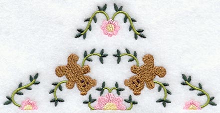 Heirloom Teddy Bear Quilt Block - Half Lg