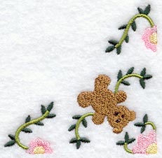 Heirloom Teddy Bear Quilt Block - Quarter Lg