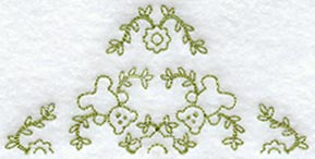 Heirloom Teddy Bear Half Quilting Square (Double Run)