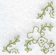 Heirloom Teddy Bear Quarter Quilting Square (Double Run)