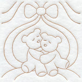 Hugging Teddy Bear Quilting Square (Double Run)