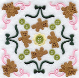 Heirloom Teddy Bears and Ribbons Quilt Block - Lg