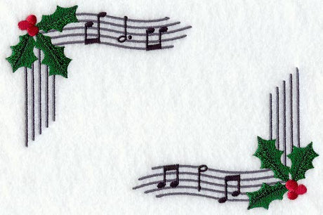 Holly Jolly Music Note Corners
