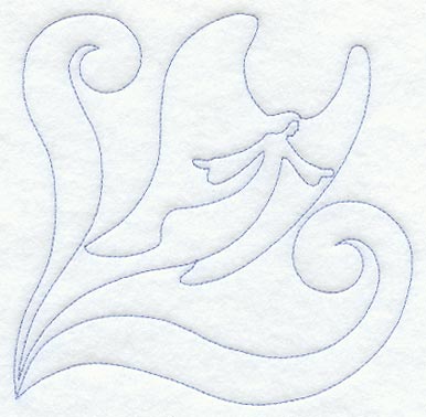 Graceful Angel Quilting Square (Single Run)
