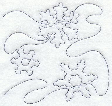 Winter Flurries Quilting Square (Single Run)