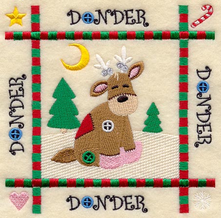 Donder Quilt Block - Lg