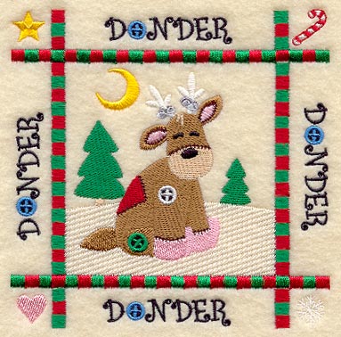 Donder Quilt Block - Lg