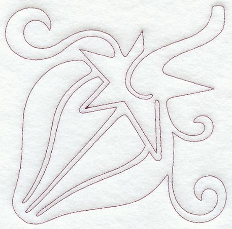 Country Home Strawberry Quilting Square (Single Run)