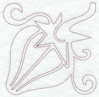 Country Home Strawberry Quilting Square (Single Run)