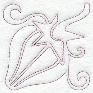 Country Home Strawberry Quilting Square (Single Run)