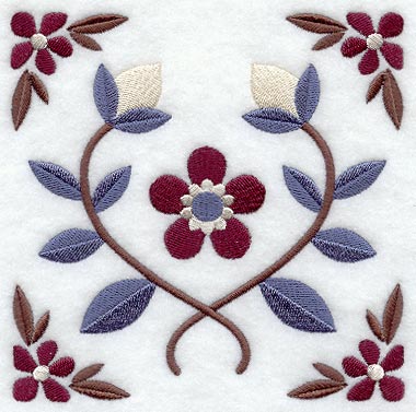 Country Home Flower Square