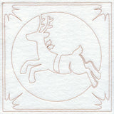 Night Before Christmas Reindeer Quilting Square (Single Run)