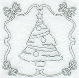 Night Before Christmas Bows and Tree Quilting Square (Single Run)