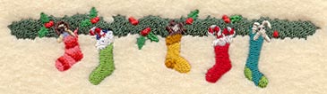 Night Before Christmas Stockings Border