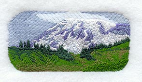 Snow Capped Mountain Scene