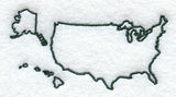 United States Outline w/Hawaii and Alaska