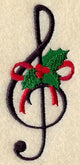 Treble Clef with Holly
