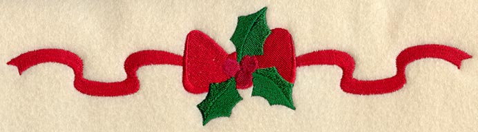 Holly and Ribbon Border