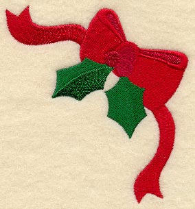 Holly and Ribbon Corner