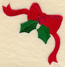 Holly and Ribbon Corner
