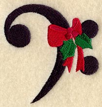 Bass Clef with Holly
