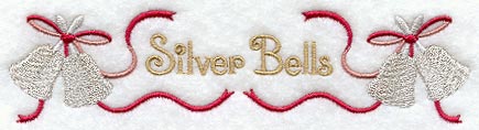 Silver Bells Christmas Carol Border