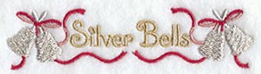 Silver Bells Christmas Carol Border