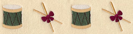 Drums Christmas Border