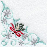 Swirling Snow and Mistletoe Corner