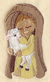 Shepherd Holding a Lamb