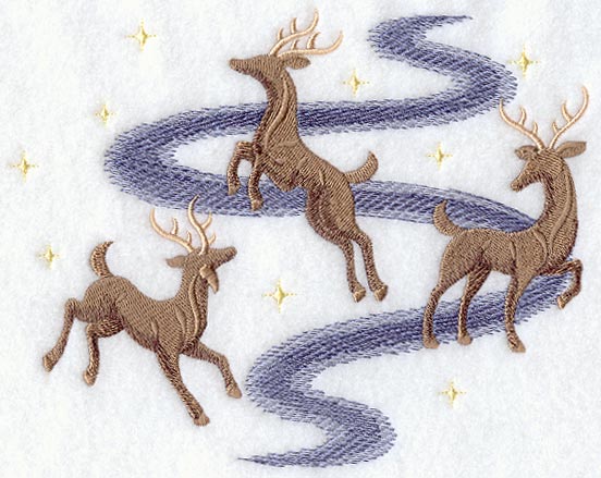 Frolicking Deer Trio