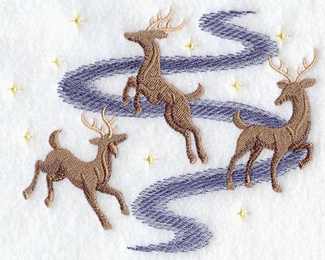 Frolicking Deer Trio