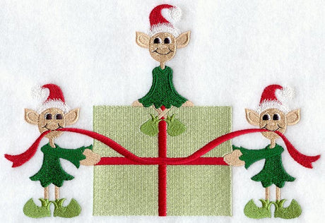 Gift Wrap Elf Trio