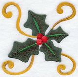 Holly and Swirls Square