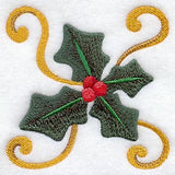 Holly and Swirls Square