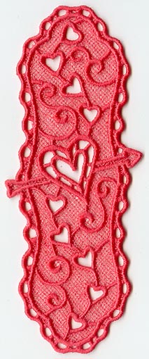 February Heart Bookmark (Lace)