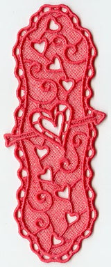 February Heart Bookmark (Lace)