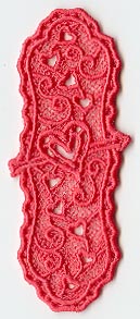February Heart Bookmark (Lace)
