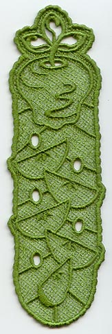 September Apple Bookmark (Lace)