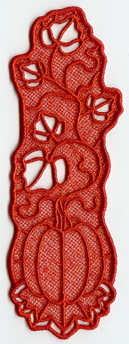 October Pumpkin Bookmark (Lace)